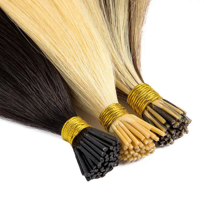 Tip Hair Extension Real Remy Human Hair Straight Keratina Tip Fusion Human Hair Extensions 12-24Inch