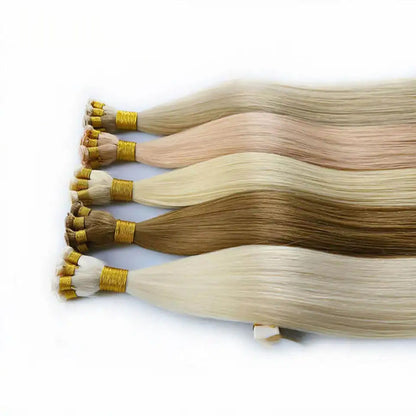 Straight Remy Human Natural Hair Extensions 100g/pcs Invisible Hand Tied Hair Weft 14-24Inch Real Natural Human Hair Bundles