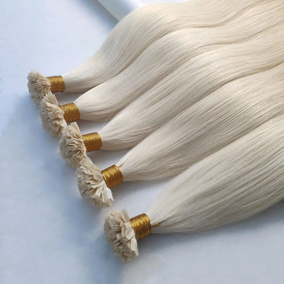 Keratin V Tip Human Hair Extensions 1g/pcs 100Pcs Straight Fusion Human Hair Extension Keratin Capsule Virgin Hair