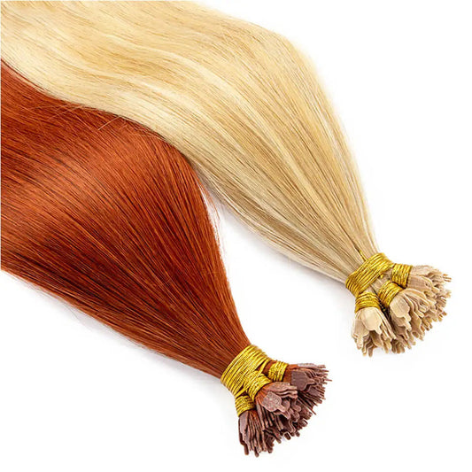 T Tip Hair Extensions Fusion Human Hair 12"-24" Keratin Straight Remy Human Hair Extension