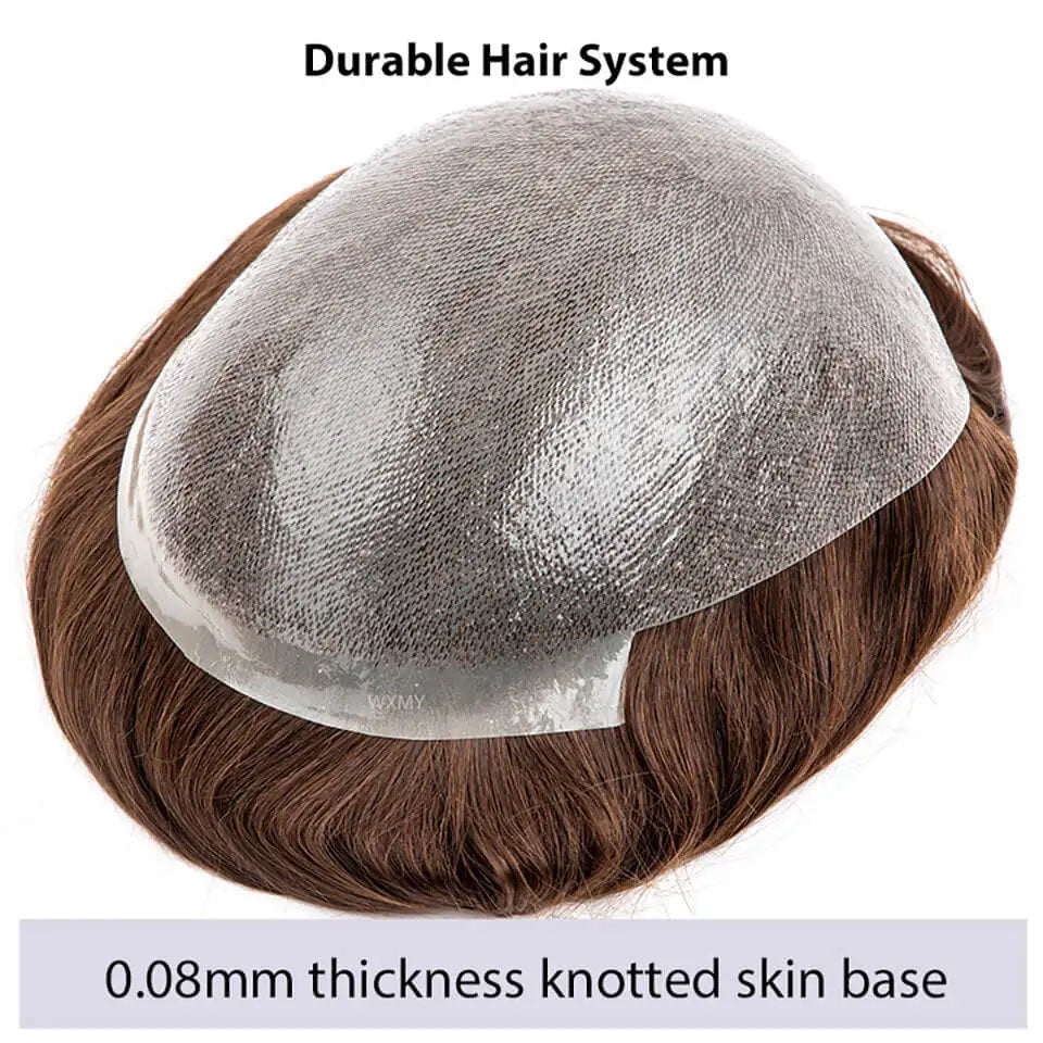 Durable Knotted Skin Base Hair Toppers For Women Long Straight Women Topper 100% Chinese Culticle Remy Human Hair Wigs Hairpiece 120% Density