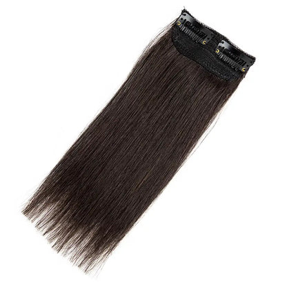 Clip-In One Piece Human Hair Extensions Natural Straight Hair 100% Remy Human Hair 2 Clips Ins For Women 4-12Inch Natural Black