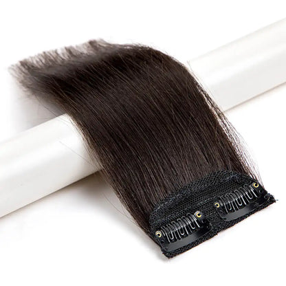 Clip-In One Piece Human Hair Extensions Natural Straight Hair 100% Remy Human Hair 2 Clips Ins For Women 4-12Inch Natural Black