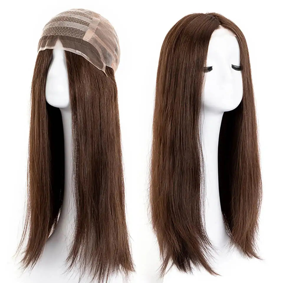 Medical Wig Cap With Swiss Lace Front Human Hair Wigs For Women Chinese Cuticle Real Natural Hair Wig Hand Tied Wig Hairpieces