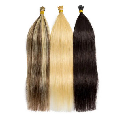 Tip Hair Extension Real Remy Human Hair Straight Keratina Tip Fusion Human Hair Extensions 12-24Inch