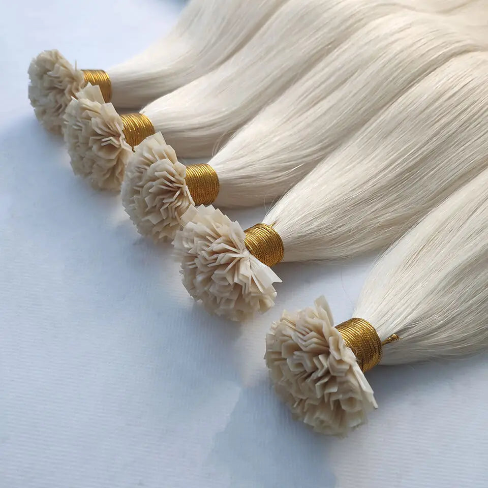 Keratin V Tip Human Hair Extensions 1g/pcs 100Pcs Straight Fusion Human Hair Extension Keratin Capsule Virgin Hair