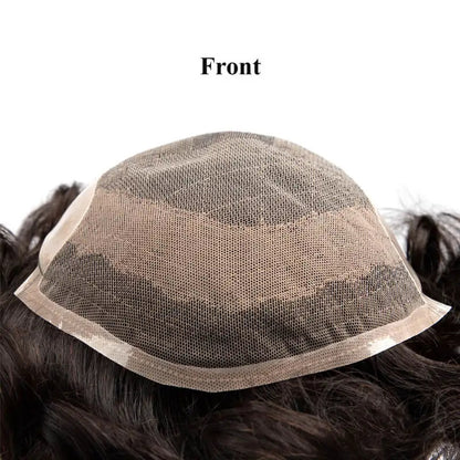 OCT Male Hair Prosthesis For Men Natural Human Hair Man Wig Lace and Pu Toupee Wigs Men 130% Density Male Wig