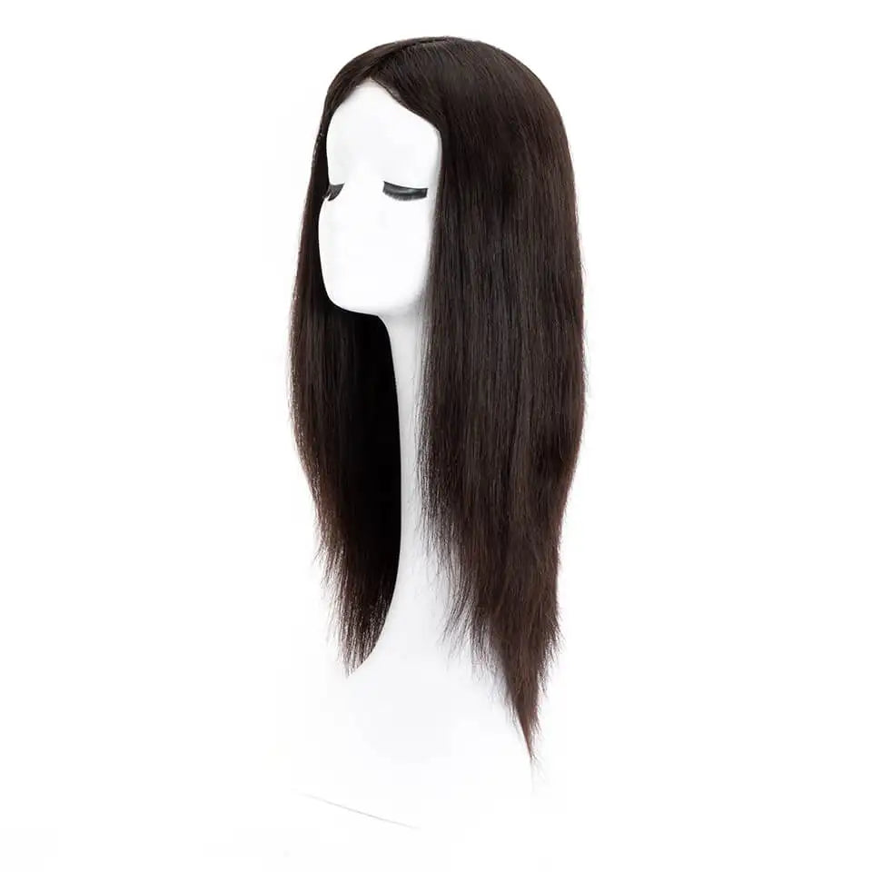 Long Straight Durable Jewish Women Wigs Full Pu Knotted Base Human Hair Wigs For Women Natural Remy Human Hair Easy To Maintain