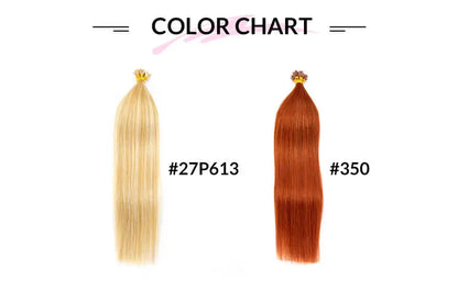 T Tip Hair Extensions Fusion Human Hair 12"-24" Keratin Straight Remy Human Hair Extension