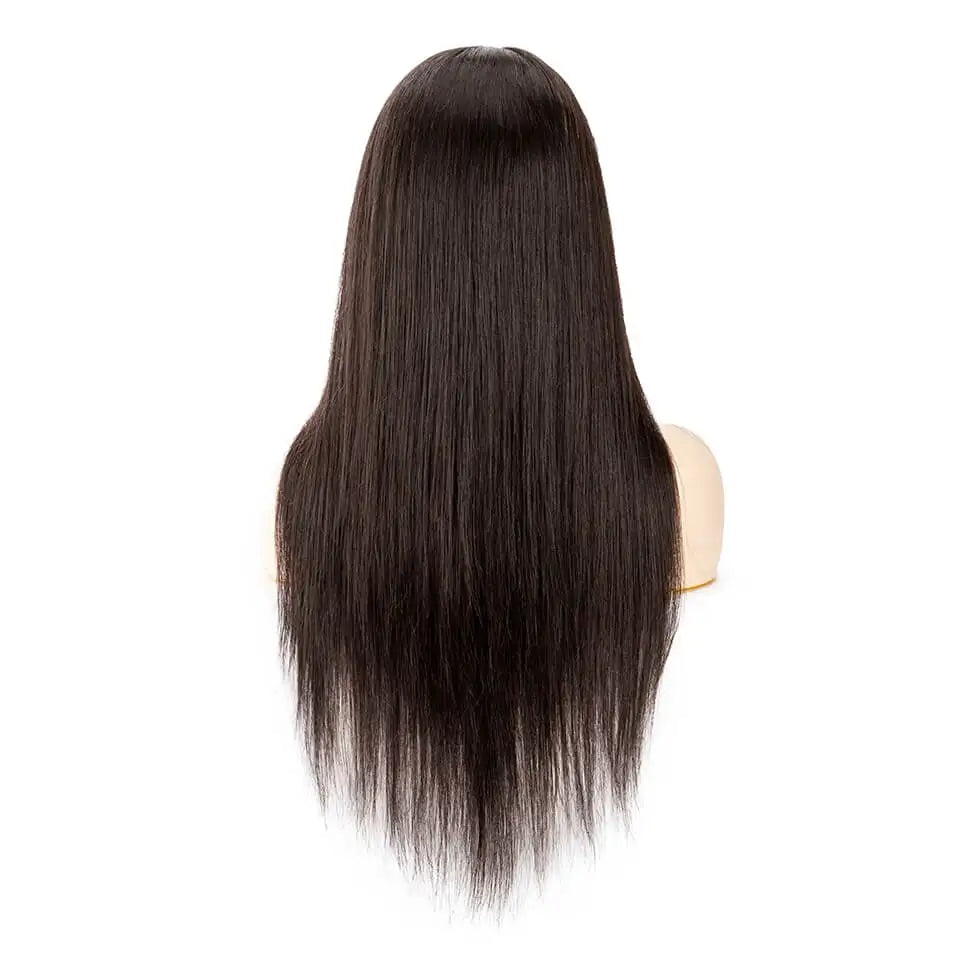 Full Lace Long Straight Women Wig With Natural Hairline 150% Density Human Hair Wigs For Women 10"-26" Real Natural Hair Wig